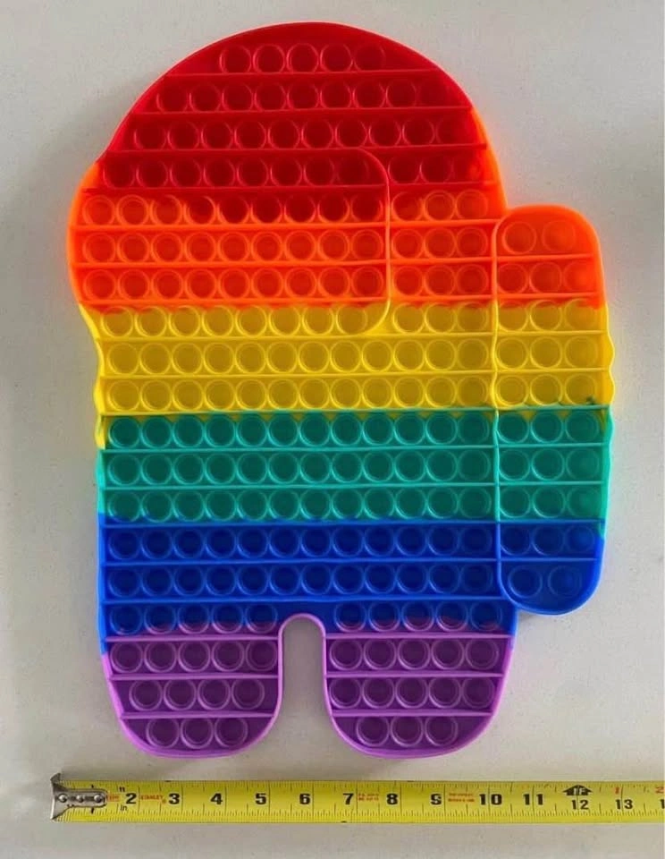 🏈 Jumbo Among Us Rainbow Pop It Fidget Toy - photo 2