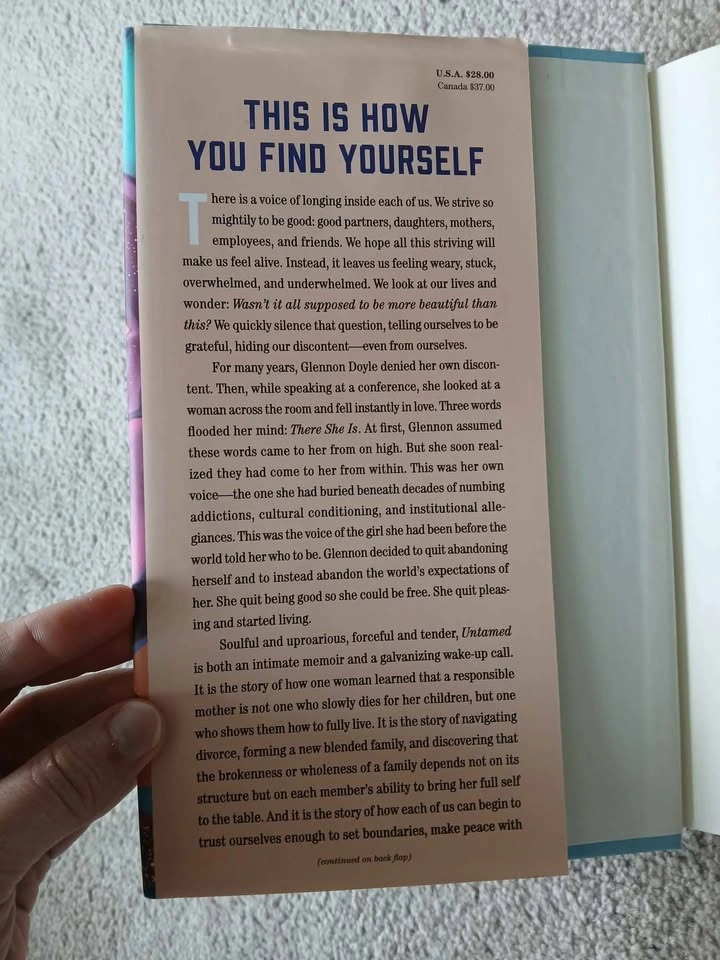 Untamed hardcover book by Glennon Doyle - photo 3