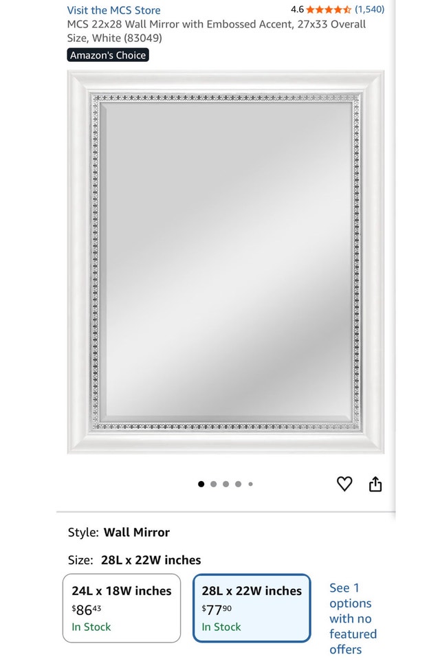 MCS Wall Mirror Bathroom