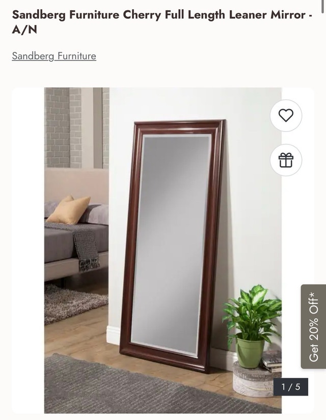 Perfect Home Essentials Rectangular Mahogany Mirror