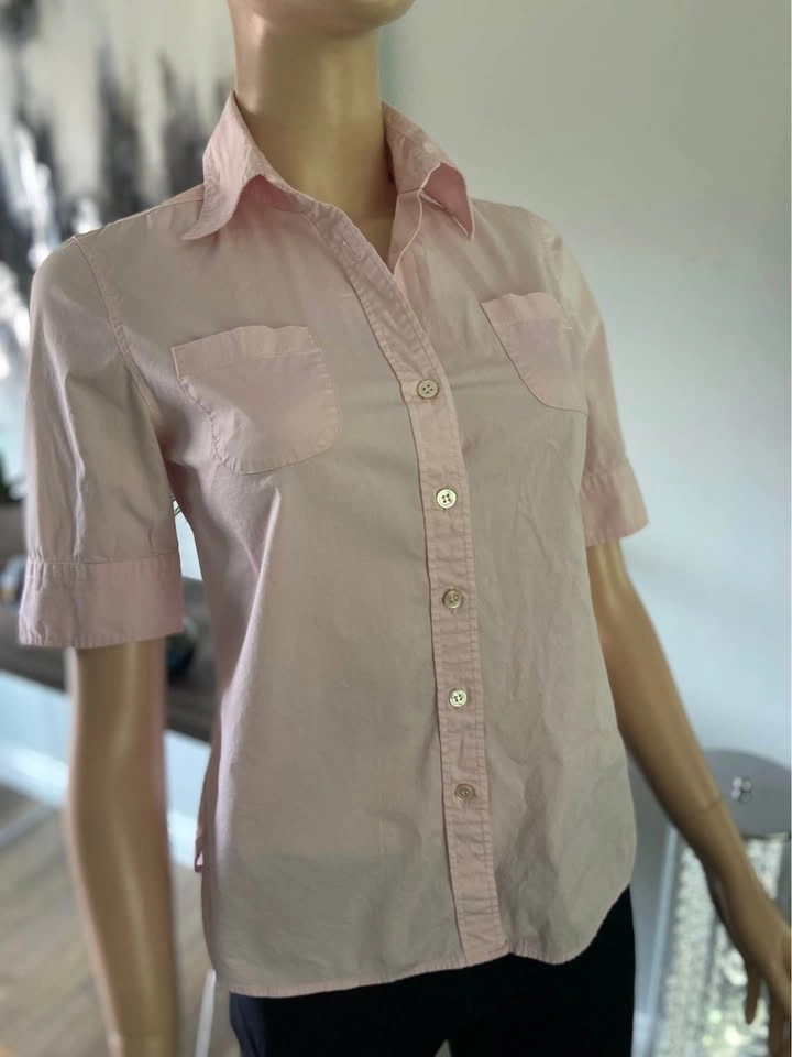 🏈 Vintage Jacob XS Pink Short Sleeve Button-Up Shirt - photo 4