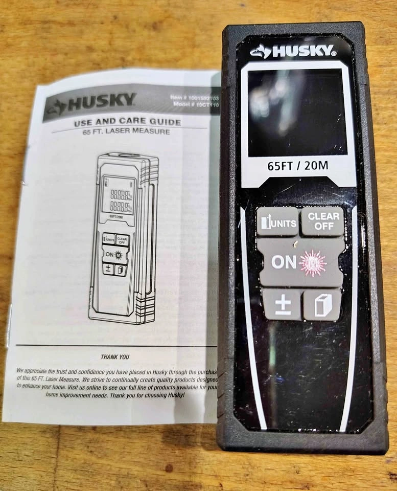 NEW "HUSKY" UNUSED 65 FT LASER MEASURE