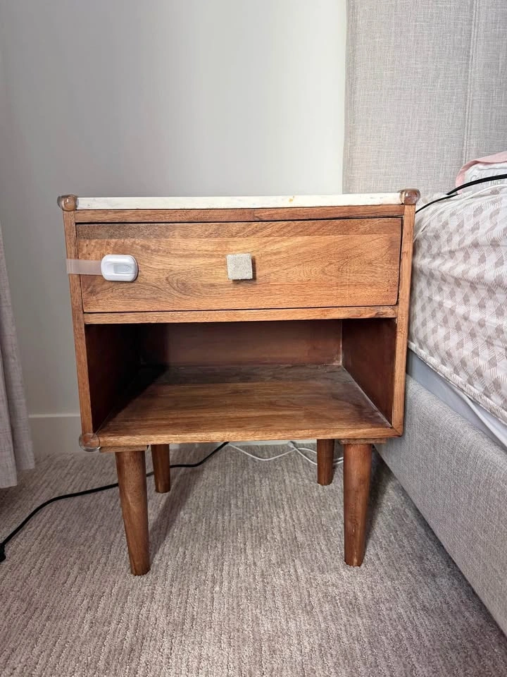 Nightstands with marble top- Pair