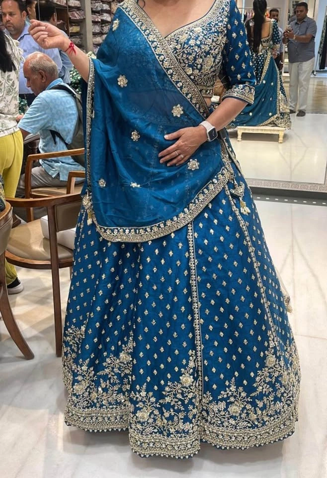 Beautiful Teal Embroidered Lehenga - photo 2
