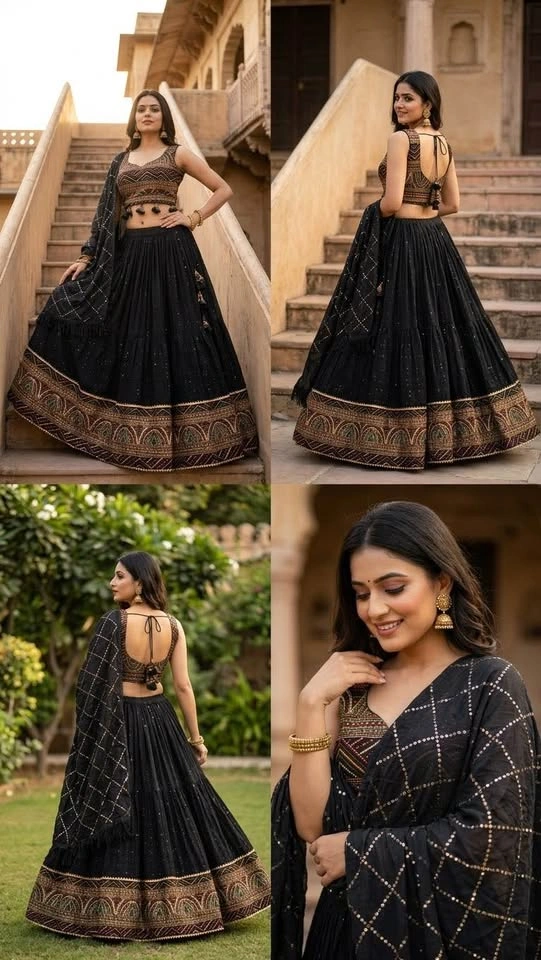 Black Chaniya Choli Navratri