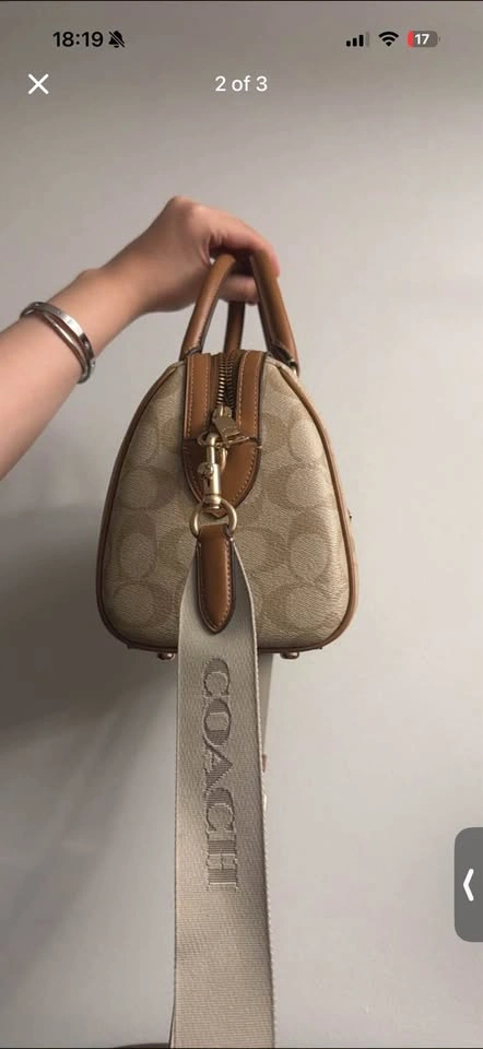 Coach Signature Stripe Satchel - photo 2