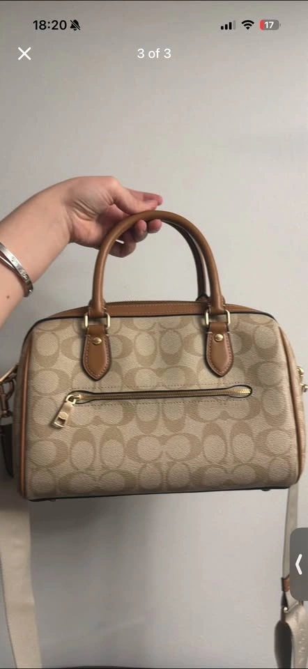 Coach Signature Stripe Satchel - photo 3