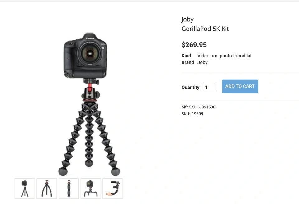 JOBY GorillaPod 5K Kit for DSLR and mirrorless cameras - photo 4