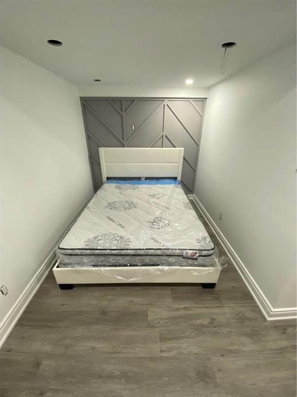 White Bed Frame with Mattress