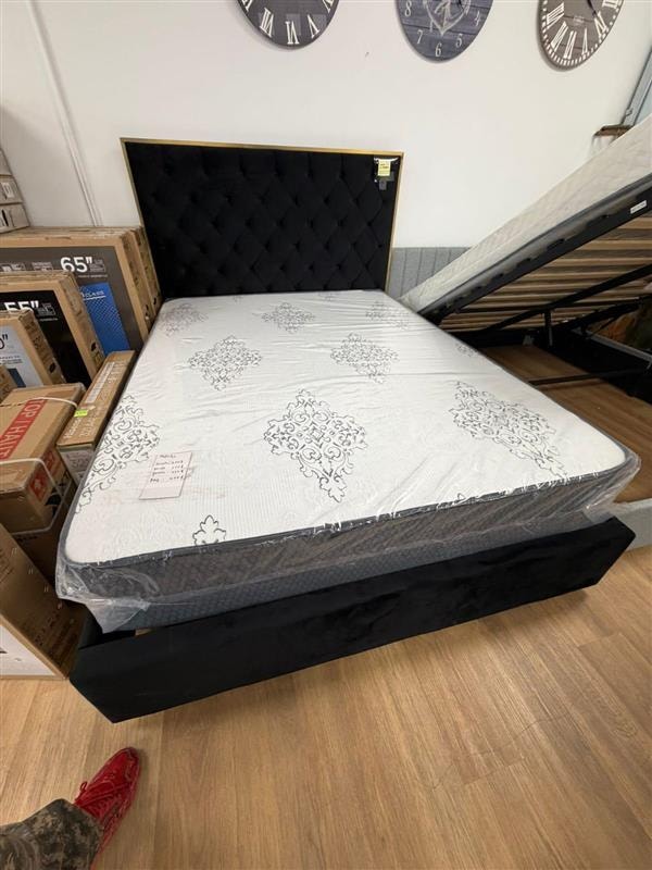 Brand New Queen Bed Frame – Modern Upholstered – COD