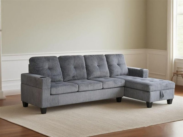 4 Seater - Compact Sectional Sofa – Delivery Available