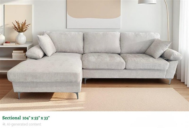 Large Sectional Sofa – Perfect for Families – Delivery Available