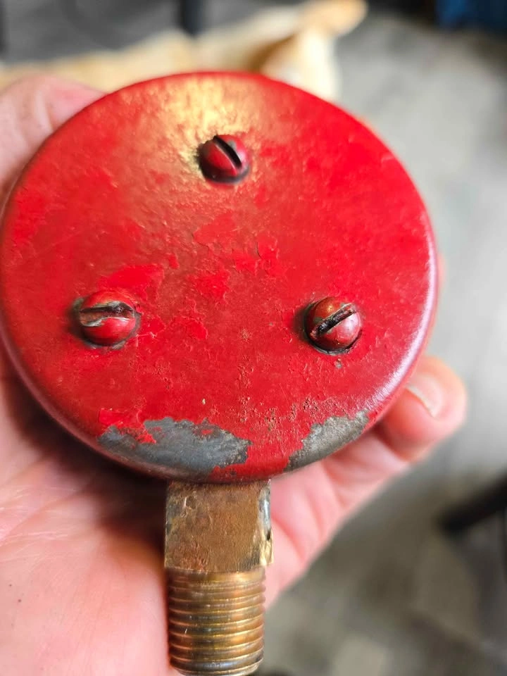 Vintage Mueller Limited Sarnia Canada Red Rim Pressure Gauge - photo 2
