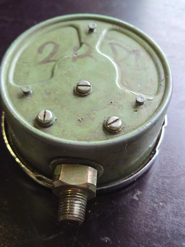 6" vintage industrial pressure gauge - photo 3