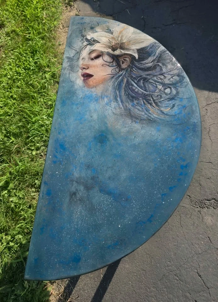 Demi-Lune Entry Table - one of a kind - photo 3