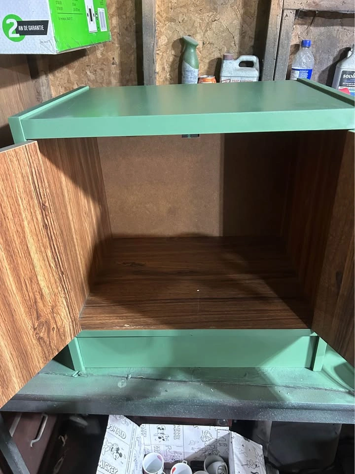 Modern Sage Green Custom Nightstand - photo 2