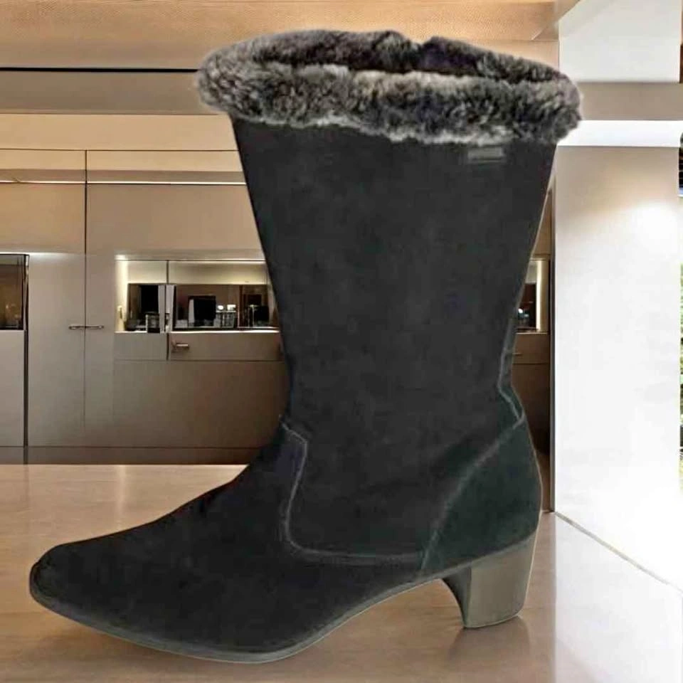 NEW Sporto Waterproof Black Leather Winter Boots - Women's