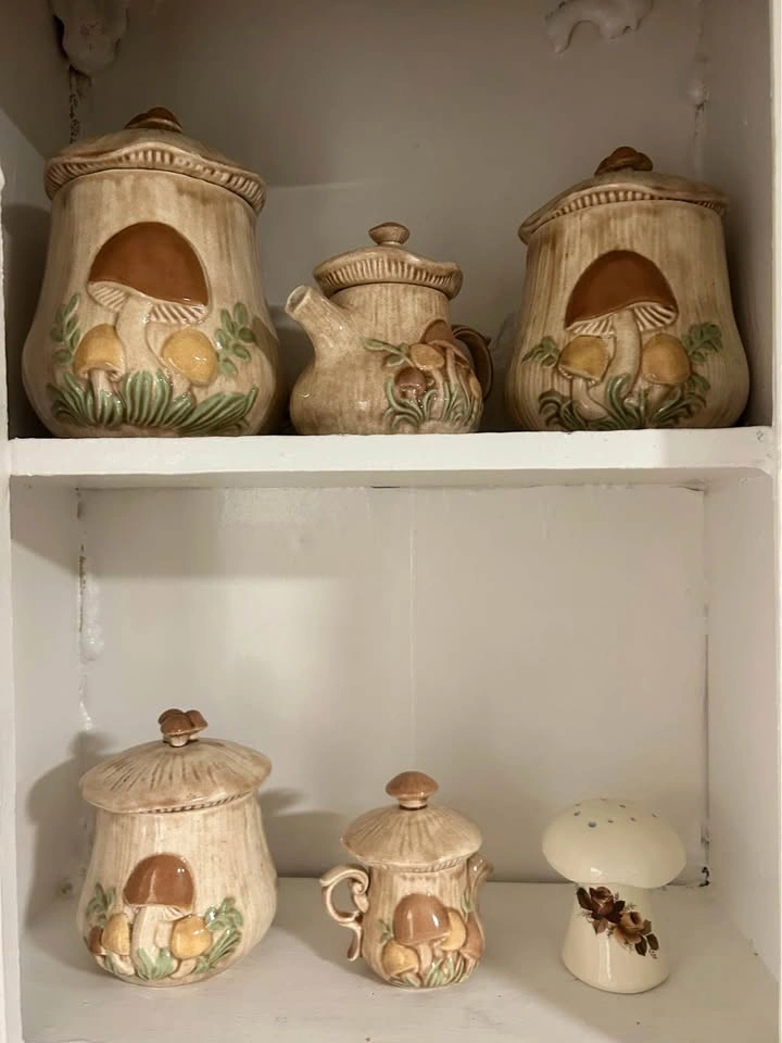 Vintage Ceramic Mushroom Canister and Kitchen Set - photo 2
