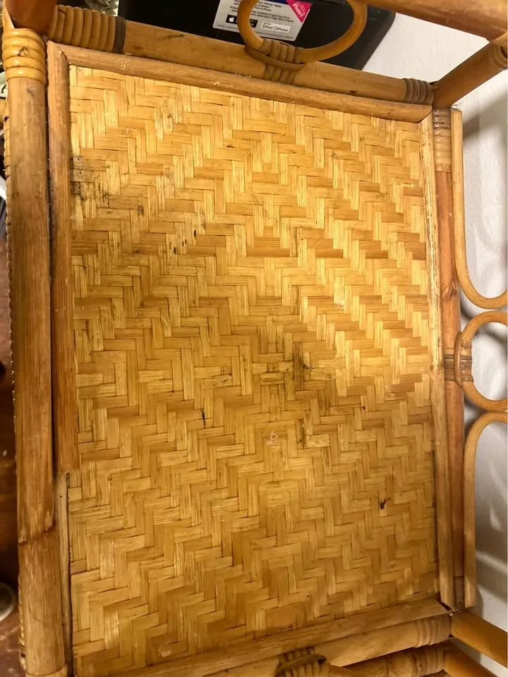 Pair of Vintage Rattan and Wicker Drawer Units - photo 4