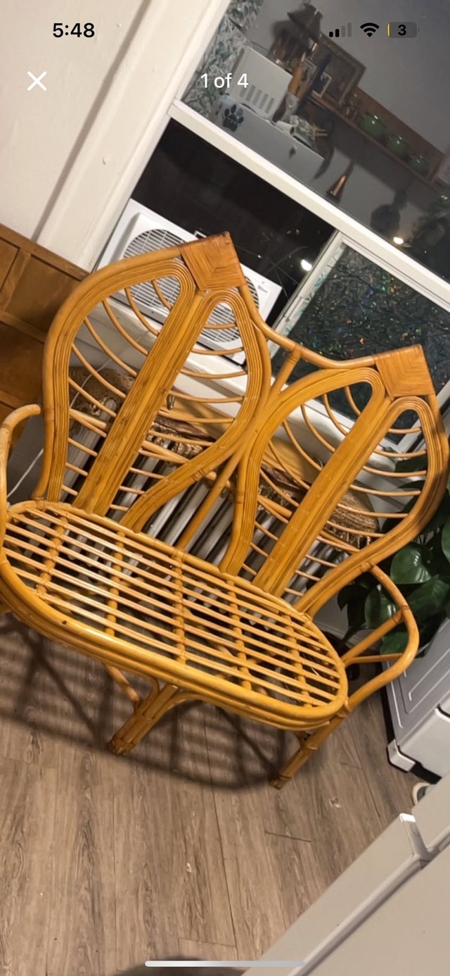 Rare bamboo Loveseat