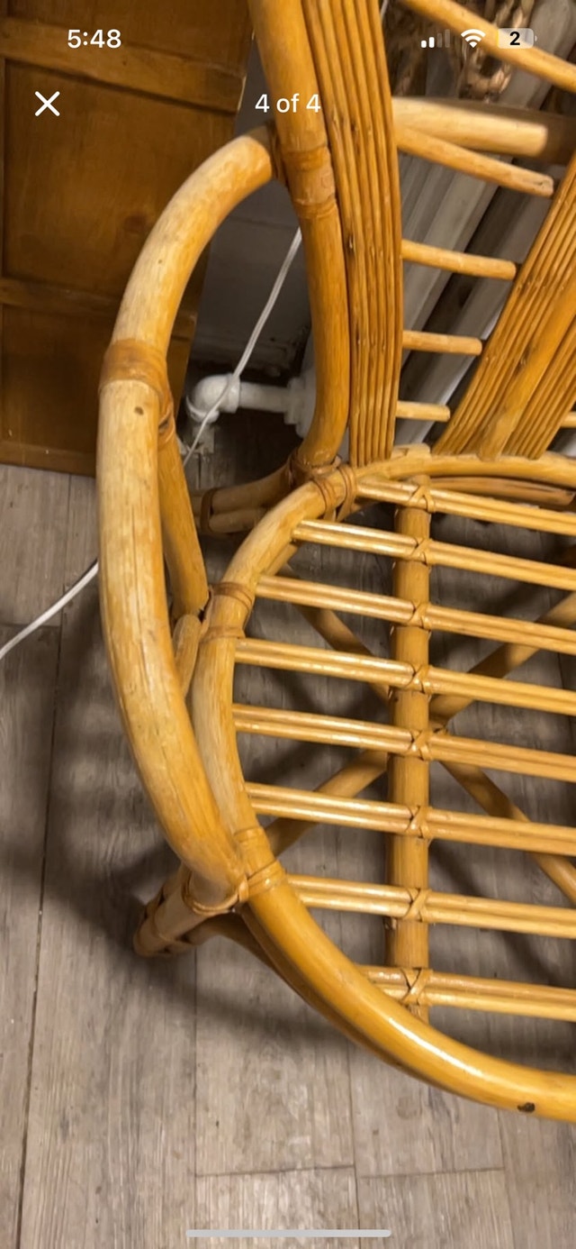 Rare bamboo Loveseat - photo 4