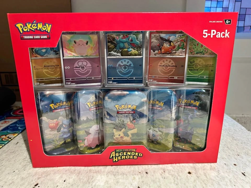 Pokemon Ascended Heroes Mini Tins 5 pack