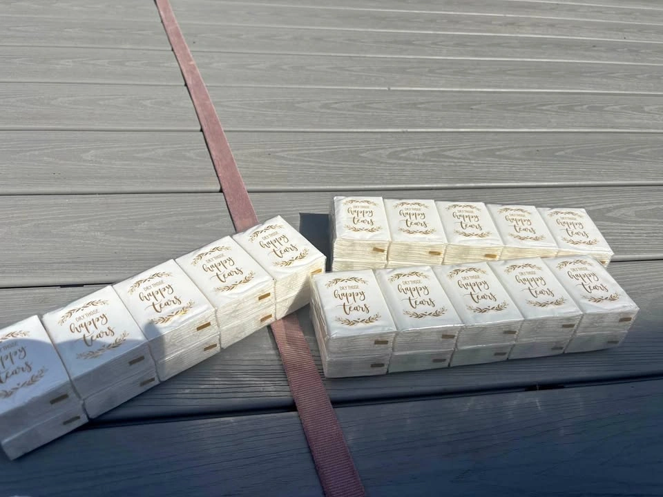 Happy Tears Wedding Tissues