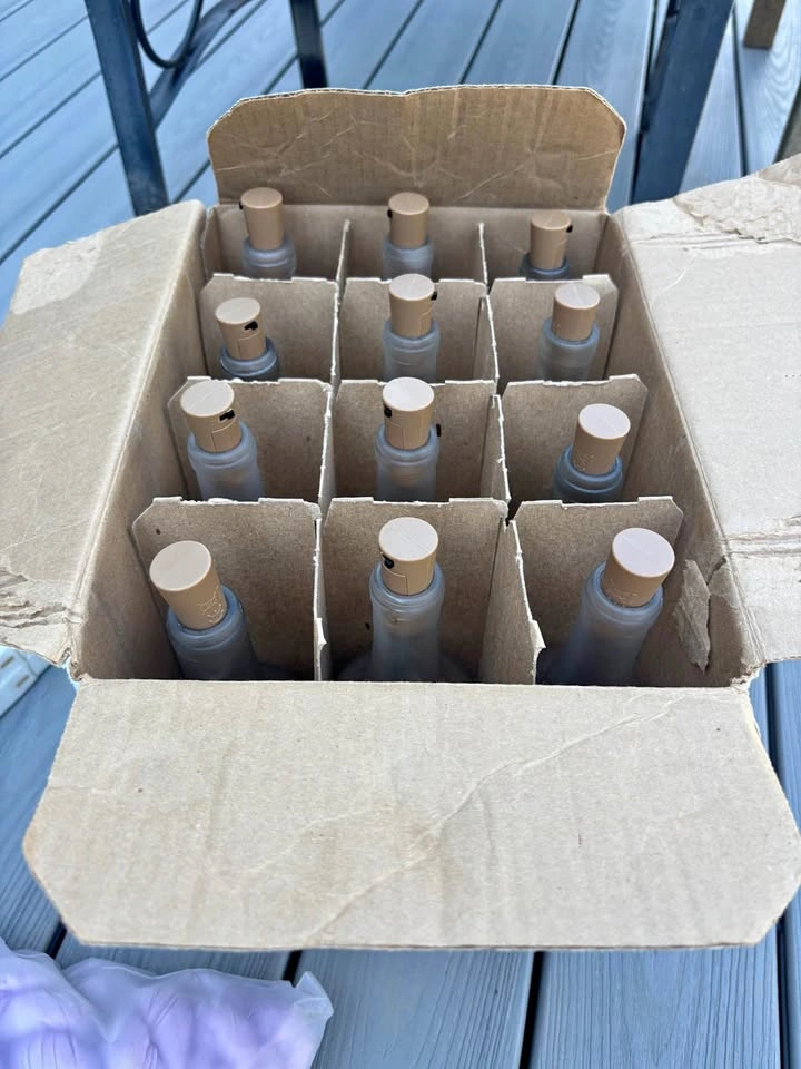 Frosted Wine Bottle Table Numbers with Lights - Set of 12