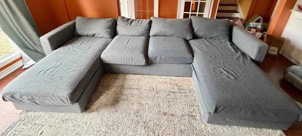 IKEA Modular Sectional Sofa with 2 Chaise Lounges & Storage - photo 3