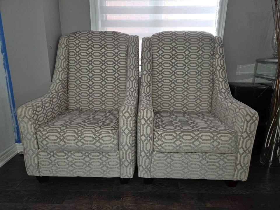 Pair of Wingback Accent Chairs