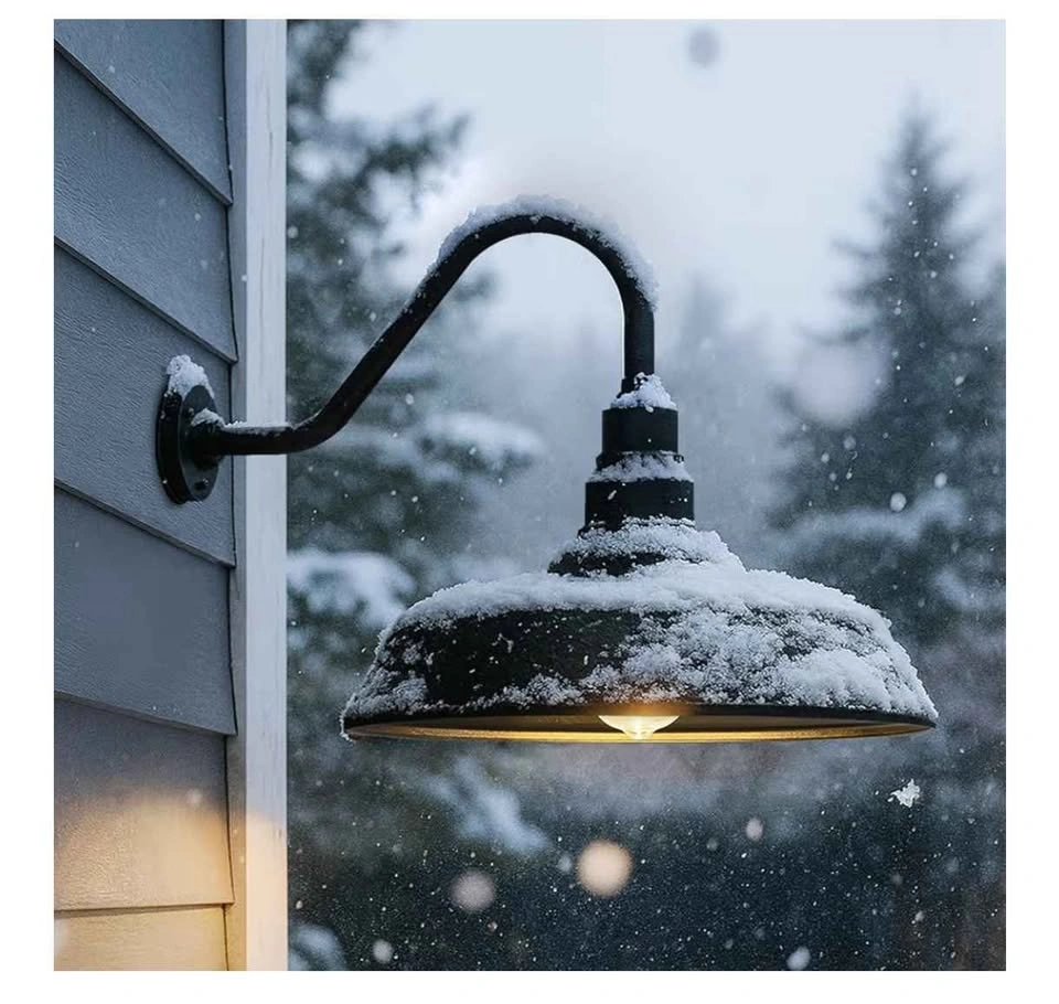 12" Outdoor Gooseneck Barn Lights with Dusk to Dawn Sensor, 2-Pa - photo 3