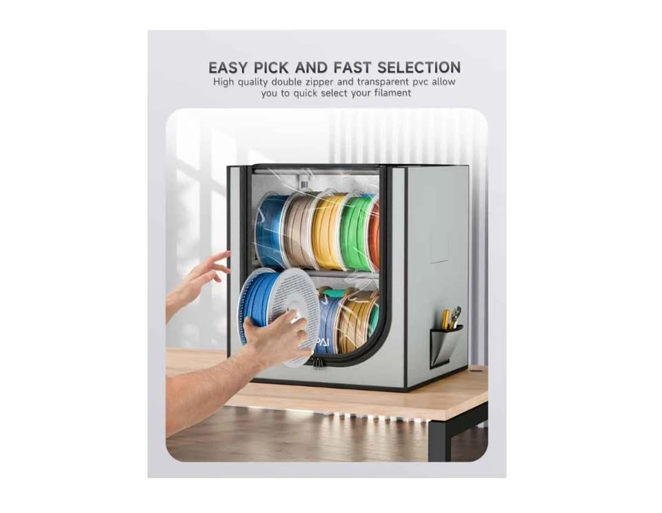 3D Printer 2 Tier Filament Storage Rack with Fabric Cover - photo 3