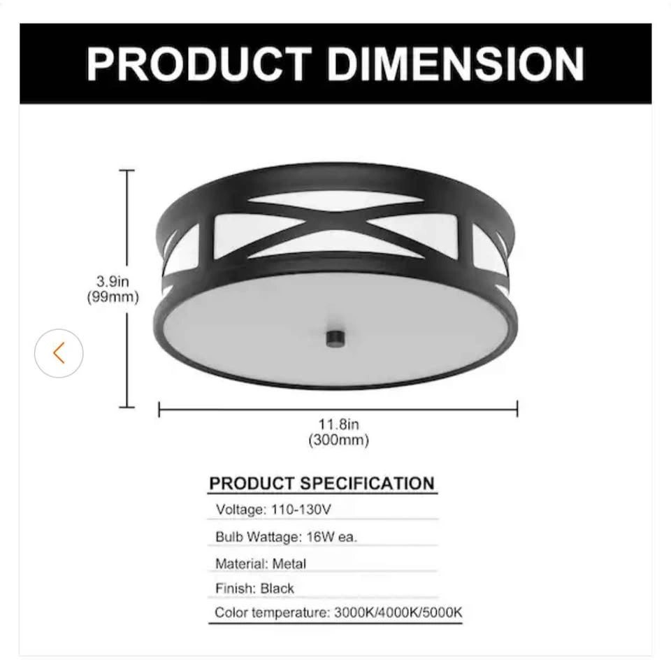 11.8" Cross-Triangle LED Flush Mount Ceiling Light - photo 3