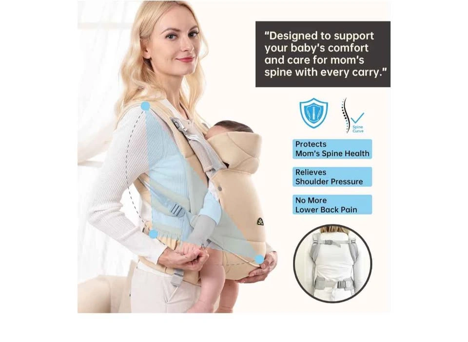 DawnBud Ergonomic Waist Baby Carrier, Black - photo 4