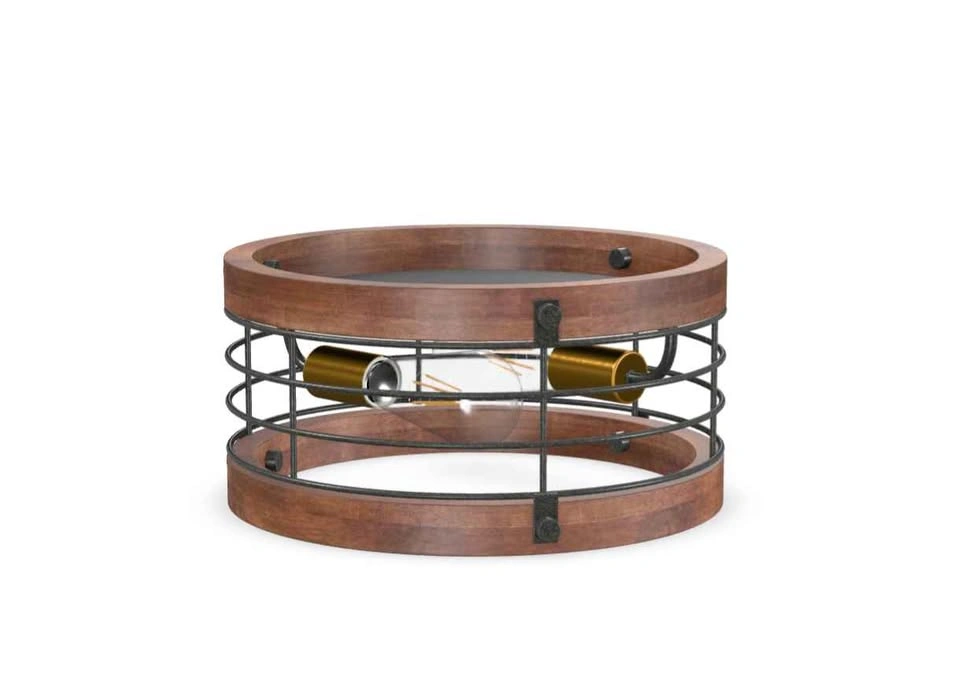 12.6 Inch 2-Light Farmhouse Flush Mount Ceiling Light - photo 2