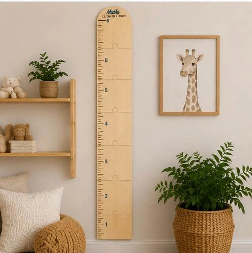 Personalized Wooden Growth Chart – Custom Kids Height Ruler - photo 2
