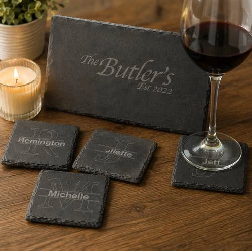 Custom Cheese and Charcuterie Board with Coasters - photo 2