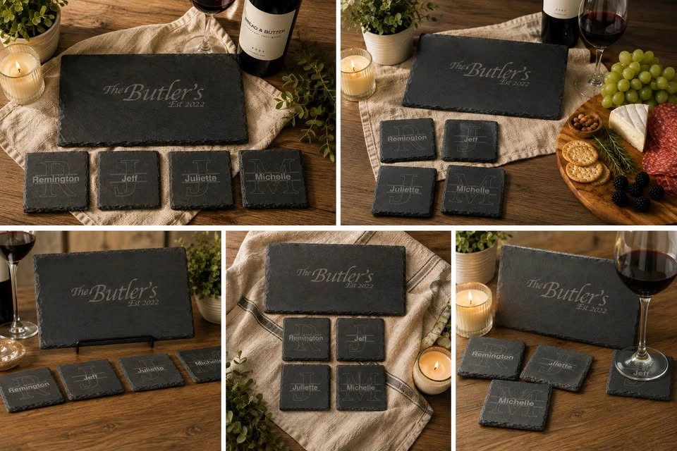 Custom Cheese and Charcuterie Board with Coasters - photo 4