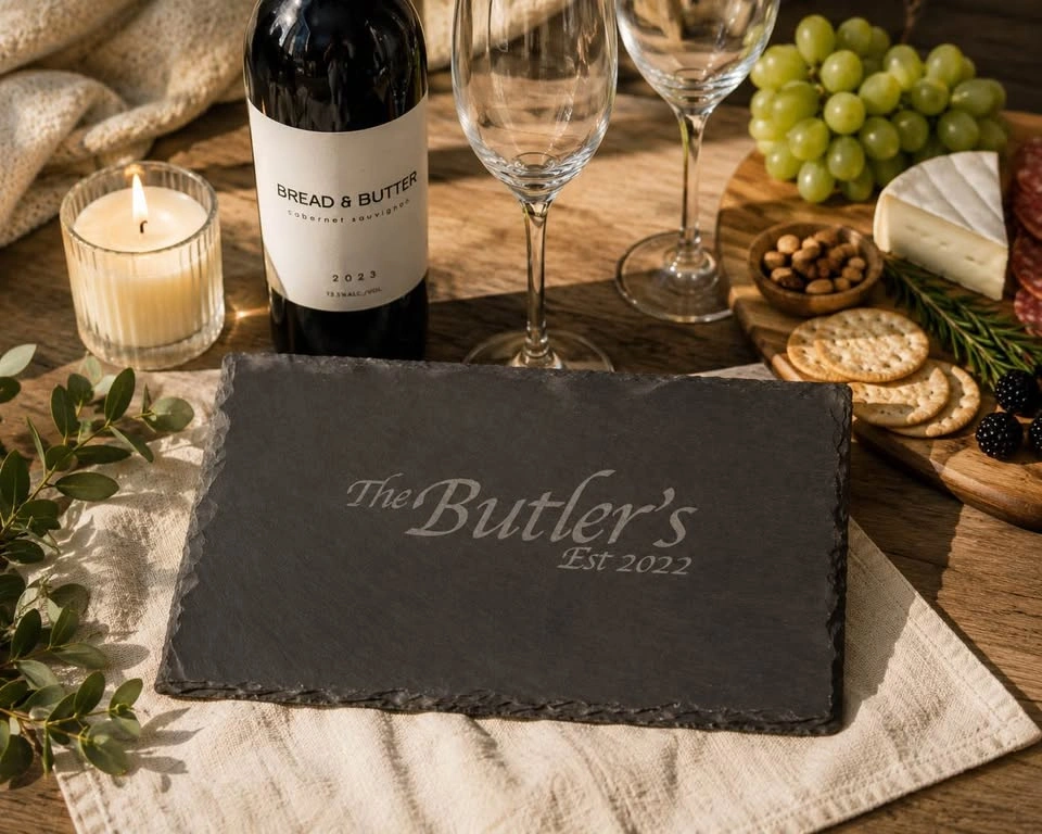 Custom Slate Cheese and Charcuterie Board