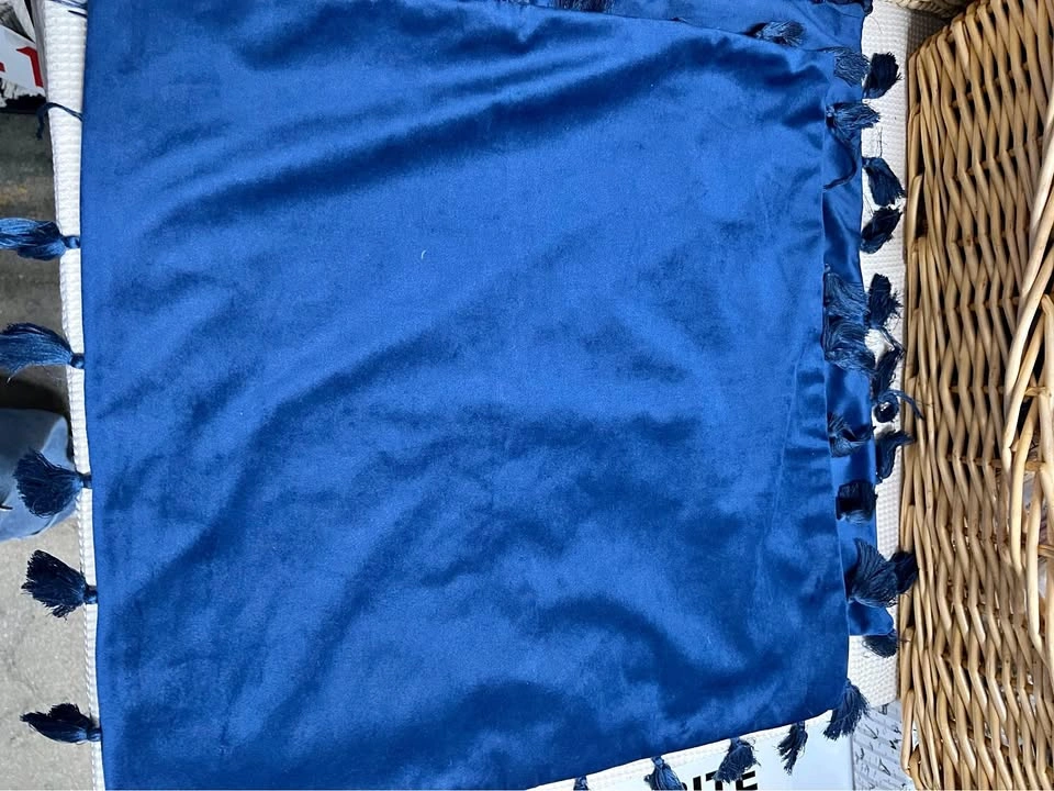🏈 Dark Blue Velvet Throw Pillow cases- 2 pcs.