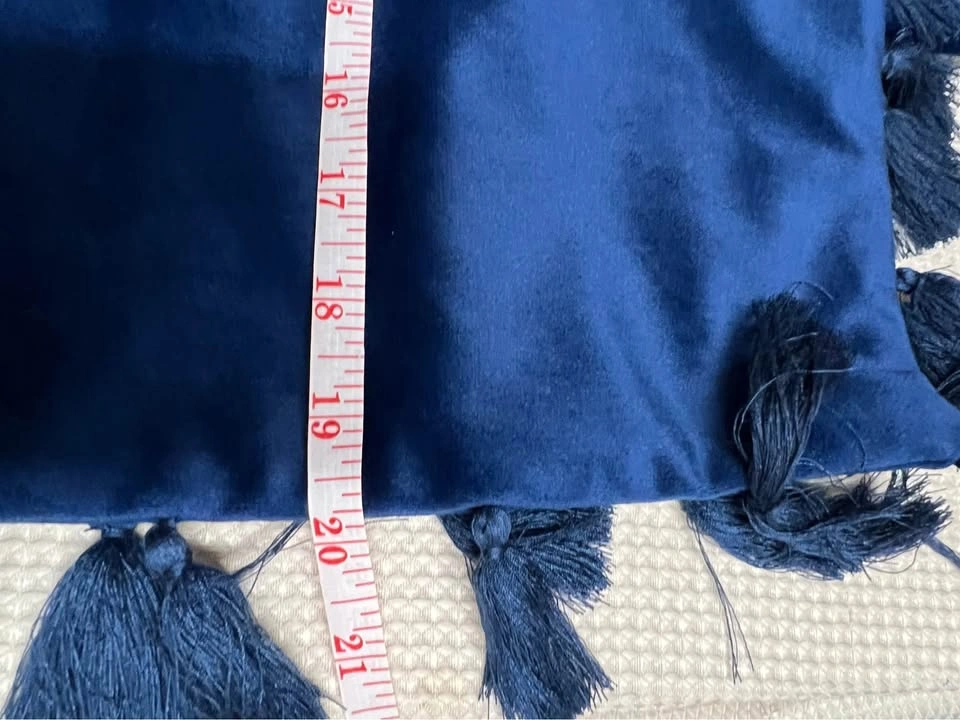 🏈 Dark Blue Velvet Throw Pillow cases- 2 pcs. - photo 2