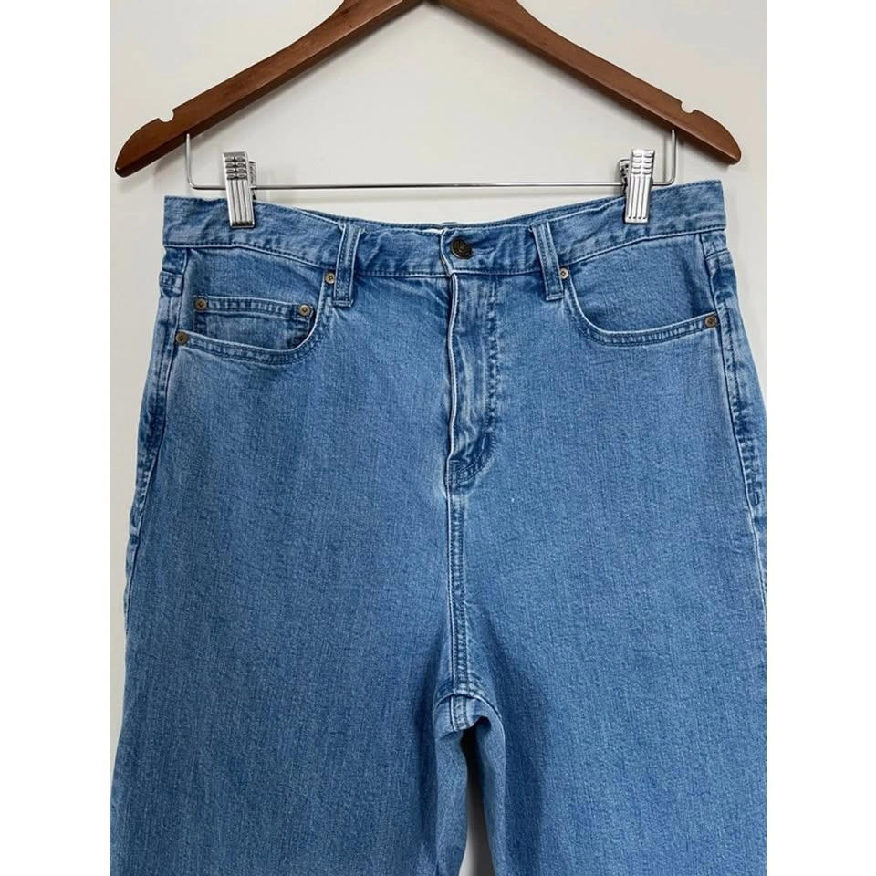 Kate Spade Cropped Super High Rise Blue Wide Leg Jeans Size 30 - photo 3
