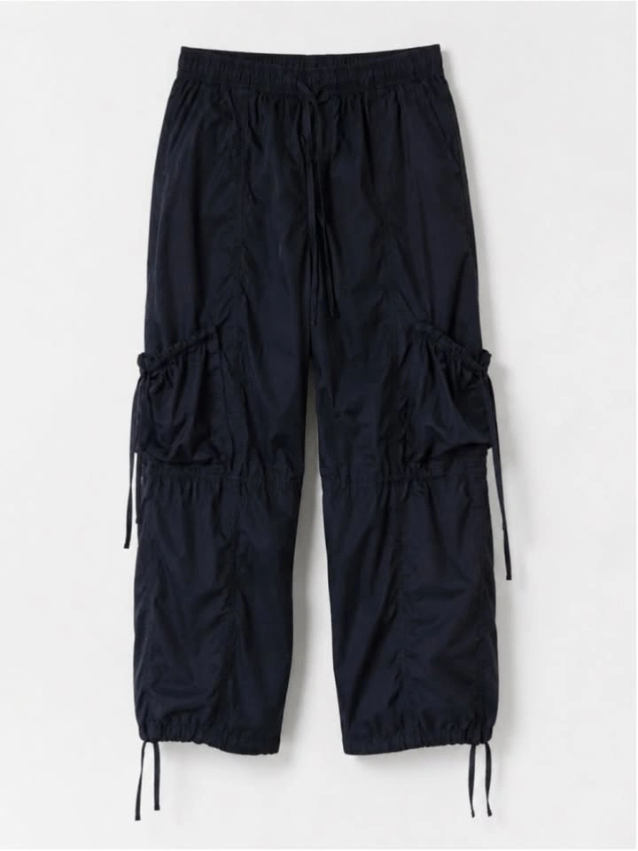 Abercrombie & Fitch Cargo Joggers Parachute Pants Black - photo 2