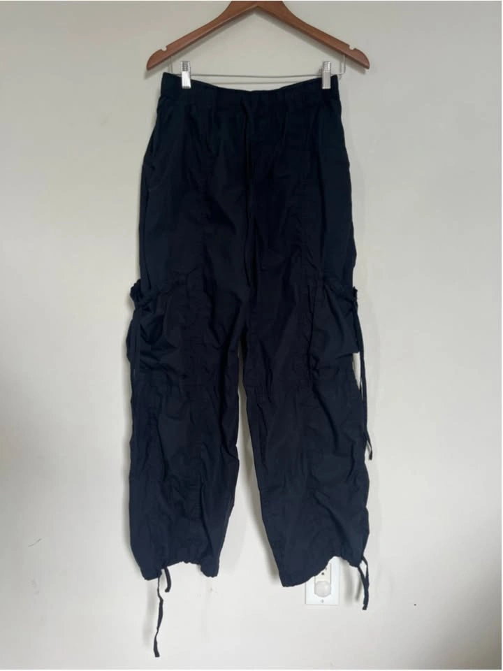 Abercrombie & Fitch Cargo Joggers Parachute Pants Black - photo 3