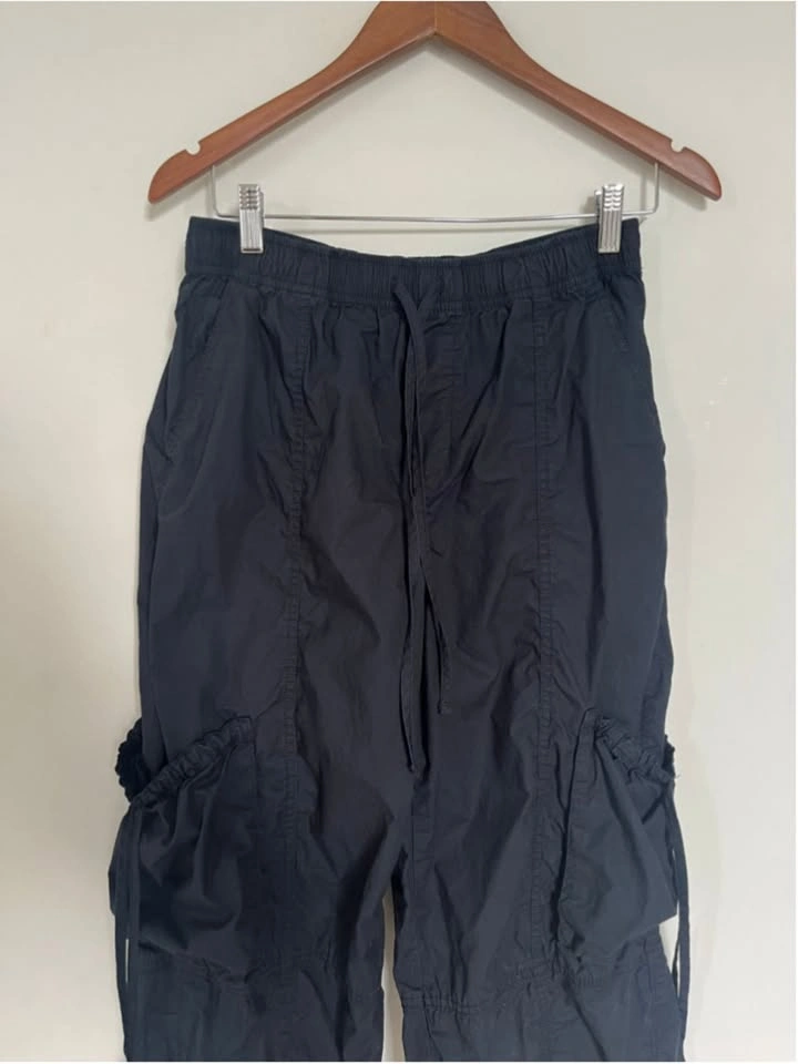Abercrombie & Fitch Cargo Joggers Parachute Pants Black - photo 4