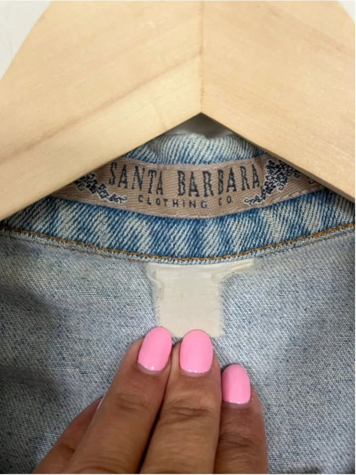 Vintage 90s Santa Barbara Clothing Co. Denim Vest Blue Jean Medi - photo 2