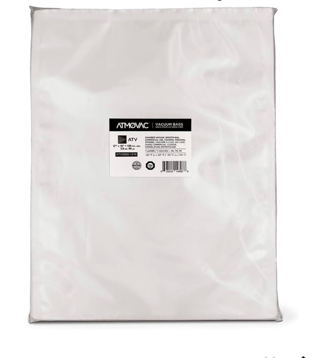 Brand New ATMOVAC 100 Pk 12x16” Food Vacuum Seal Chamber Bags