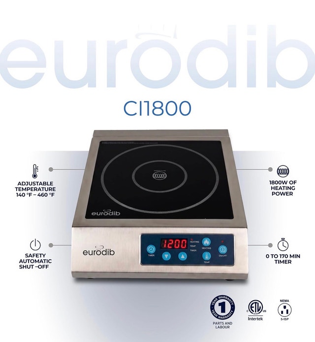 Brand New Eurodib CI1800 Heavy Duty Pro Induction Cooker