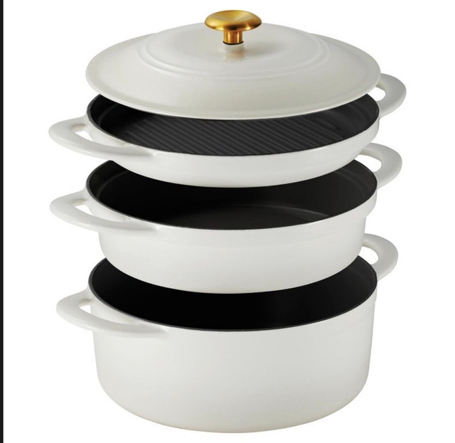 Brand New Tramontina 4-Pc Enameled Cast Iron Nested Cookware Set - photo 2