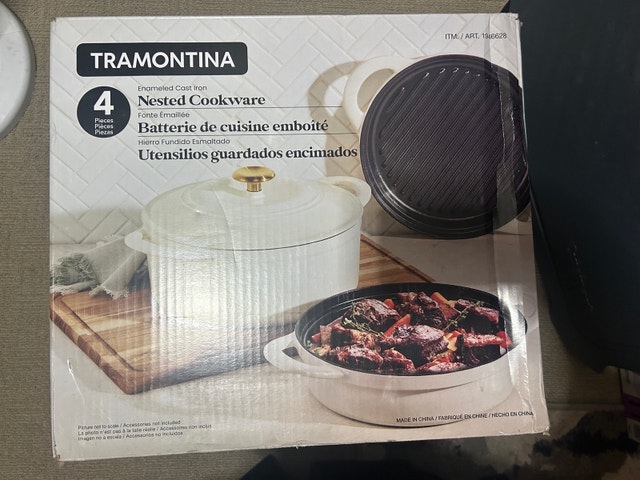 Brand New Tramontina 4-Pc Enameled Cast Iron Nested Cookware Set - photo 3